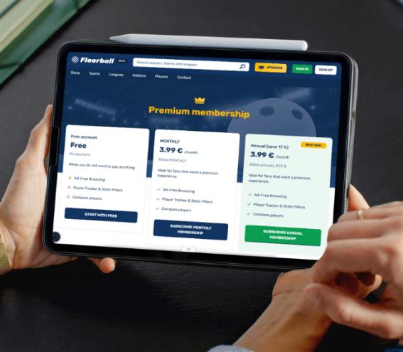 Tvorba portálu s florbalovými statistikami na míru – Floorball Data