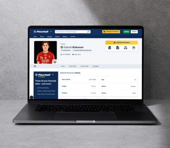 Tvorba portálu s florbalovými statistikami na míru – Floorball Data