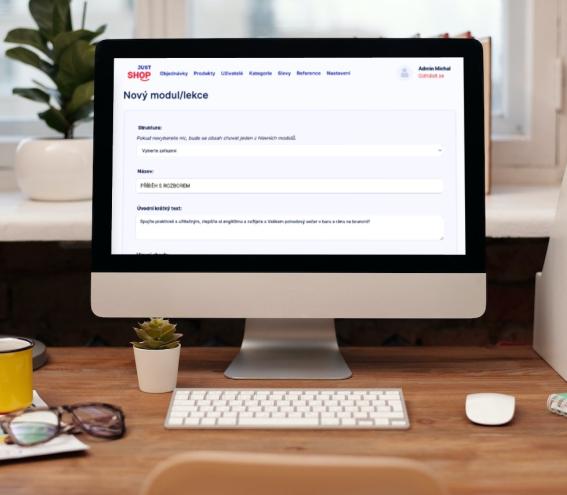 Unikátní platforma JustShop pro tvorbu a prodej e-booků